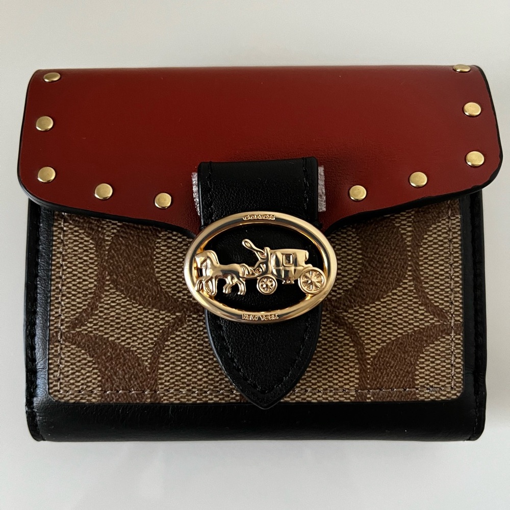 Coach Signature Color Block Small Wallet